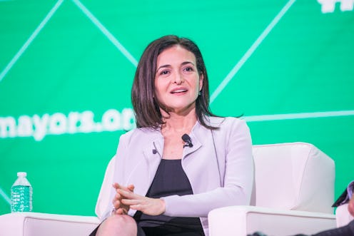 BOSTON, MA - JUNE 08:  Facebook COO Sheryl Sandberg speaks at the U.S. Conference of Mayors about ho...