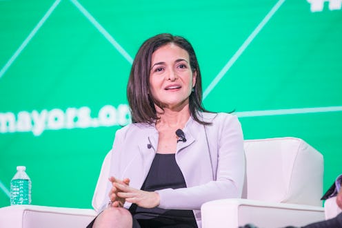 BOSTON, MA - JUNE 08: Facebook COO Sheryl Sandberg speaks at the U.S. Conference of Mayors about ho...