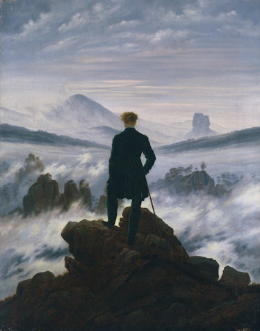Wanderer above the Sea of Fog, circa 1817. Found in the Collection of Kunsthalle, Hamburg. Artist Fr...