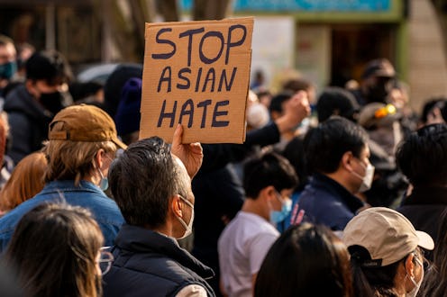 SEATTLE, WA - MARCH 13: Demonstrators gather in the Chinatown-International District for a "We Are N...