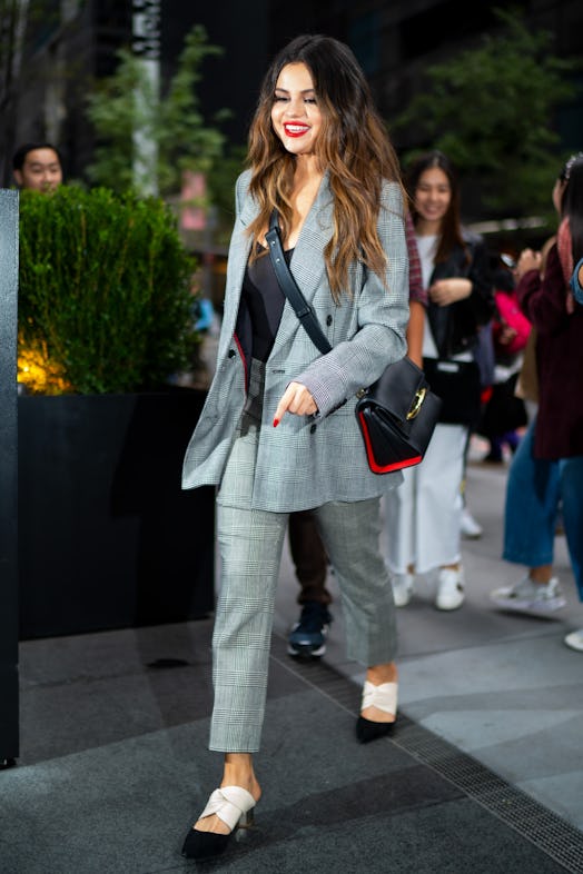 NEW YORK, NEW YORK - OCTOBER 28: Selena Gomez is seen in Midtown on October 28, 2019 in New York Cit...