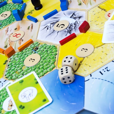 Utrecht, The Netherlands - July 4, 2011: Close-up Image of the famous board game The Settlers of Cat...