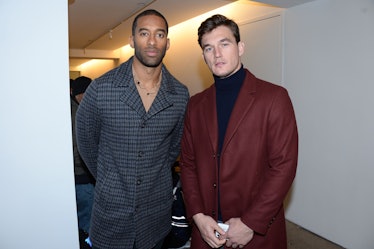 NEW YORK, NY - FEBRUARY 9: Matt James and Tyler Cameron attend The Blonds A/W 20 Fashion Show on Feb...