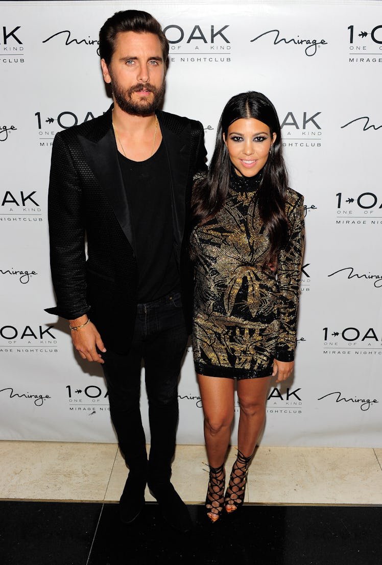 LAS VEGAS, NV - MAY 23:  Television personalities Scott Disick (L) and Kourtney Kardashian attend Sc...
