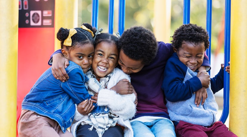 siblings at the park