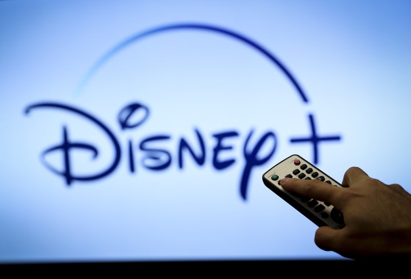 ANKARA, TURKEY - JULY 09: In this photo illustration, the logo of Disney+ is displayed on a televisi...