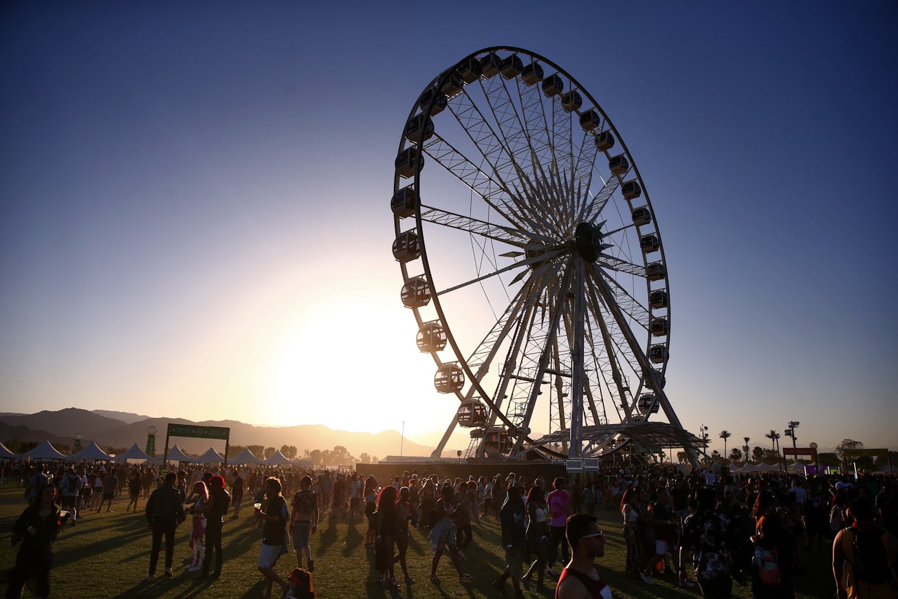 INDIO, CA - APRIL 14:  A view of the festival grounds during 2018 Coachella Valley Music And Arts Fe...