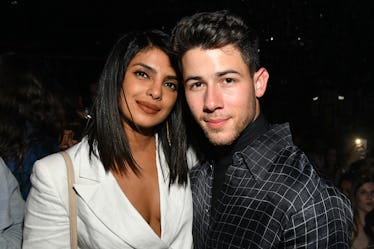 NEW YORK, NEW YORK - AUGUST 29: Priyanka Chopra and Nick Jonas attend the John Varvatos Villa One Te...