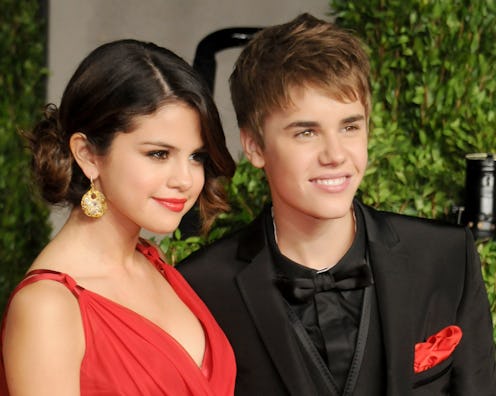 WEST HOLLYWOOD, CA - FEBRUARY 27: Actress Selena Gomez and Justin Bieber arrive at the Vanity Fair O...