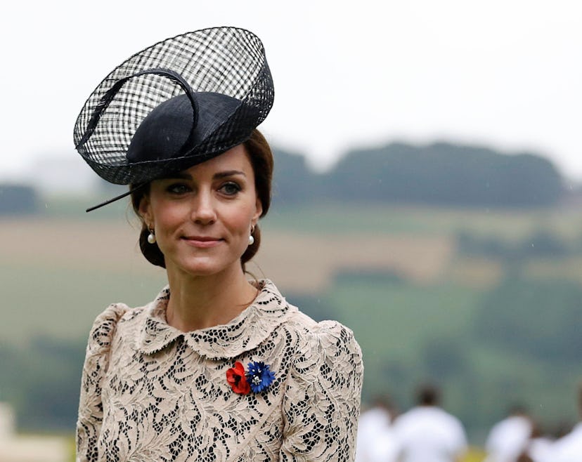 THIEPVAL, FRANCE - JULY 1:  Duchess of Cambridge attends the 100th anniversary of the beginning of t...