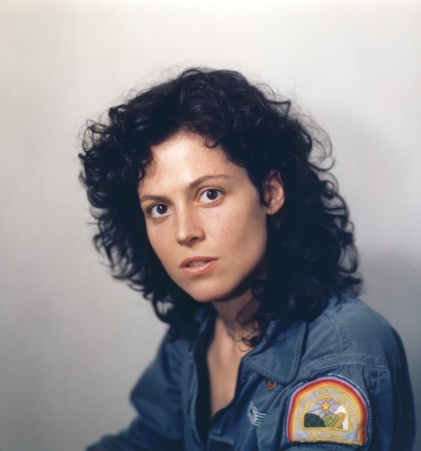 American actress Sigourney Weaver on the set of Alien, directed by Ridley Scott. (Photo by Sunset Bo...