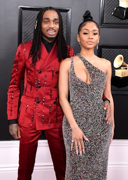 LOS ANGELES, CALIFORNIA - JANUARY 26: (L-R) Quavo and Saweetie attend the 62nd Annual GRAMMY Awards ...