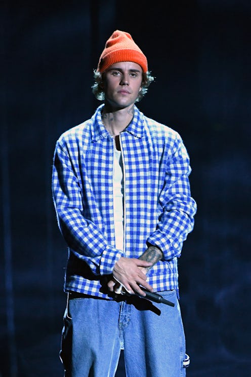 LOS ANGELES, CALIFORNIA - NOVEMBER 22: In this image released on November 22, Justin Bieber performs...