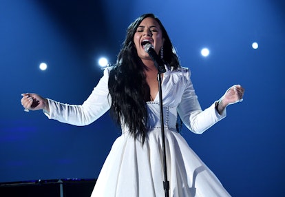 LOS ANGELES, CALIFORNIA - JANUARY 26: Demi Lovato performs at the 62nd Annual GRAMMY Awards on Janua...