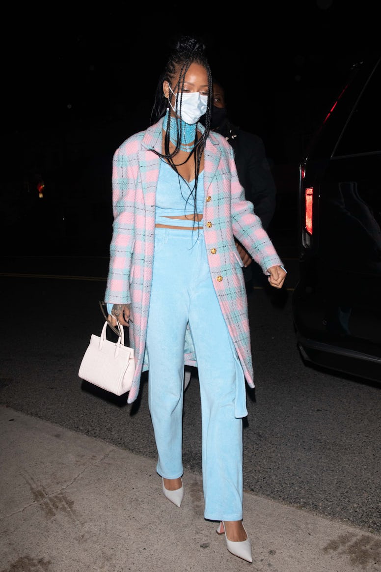 Rihanna's Spring-Friendly Outfit Includes Vintage And Pastels