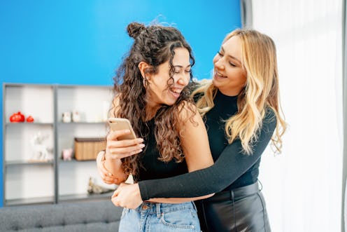 Lesbian couple (or friends) enjoying good times together