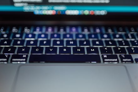 Close-up shot of computer keyboard