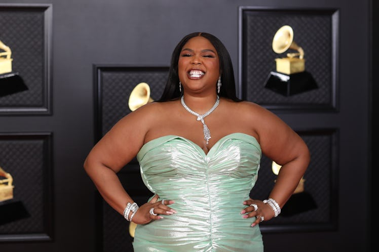 Los Angeles, CA - March 14:
Lizzo on the red carpet at the 63rd Annual Grammy Awards, at the Los An...