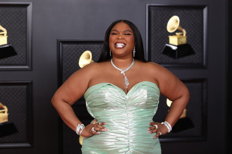 Los Angeles, CA - March 14: 
Lizzo on the red carpet at the 63rd Annual Grammy Awards, at the Los An...