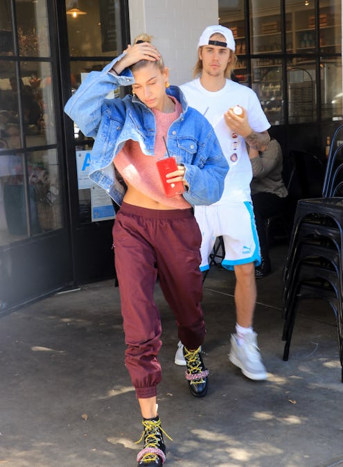 LOS ANGELES, CA - OCTOBER 15: Hailey Baldwin and Justin Bieber are seen on October 15, 2018 in Los A...