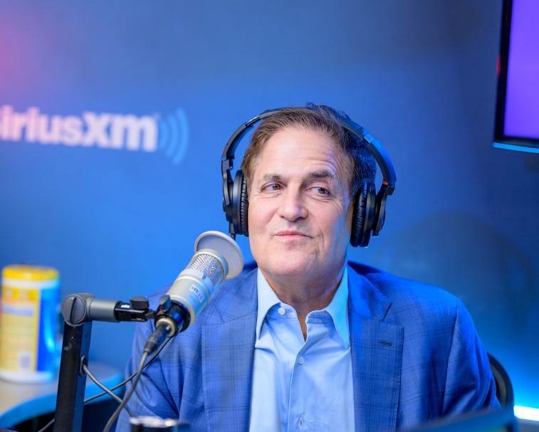 NEW YORK, NEW YORK - FEBRUARY 25: (EXCLUSIVE COVERAGE) Mark Cuban visits "Heather B Live" with host ...