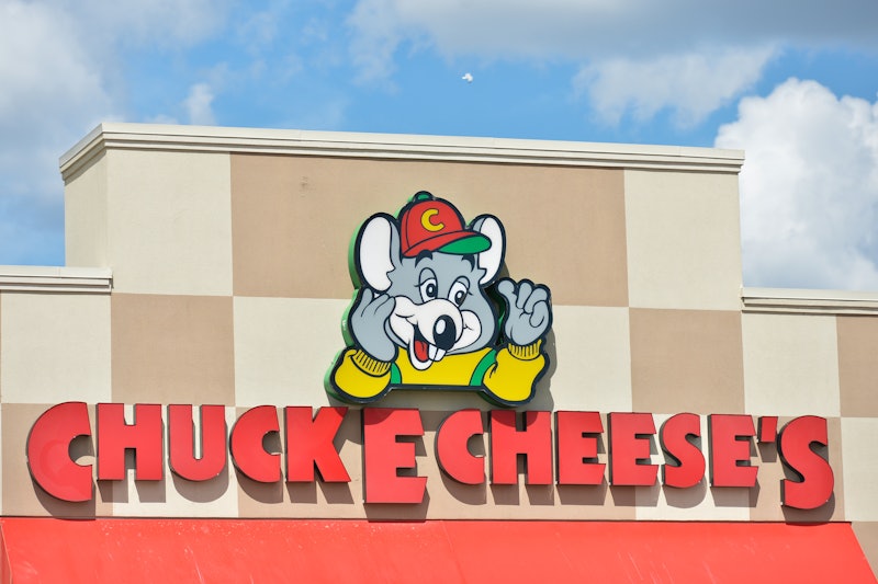 A general view of a 'Chuck E. Cheese's' logo seen in South Edmonton Common.
a retail power centre lo...