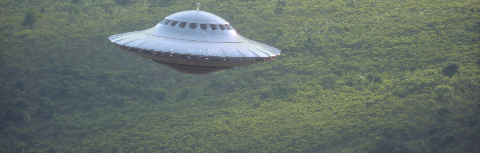 Unidentified flying object (UFO), illustration.