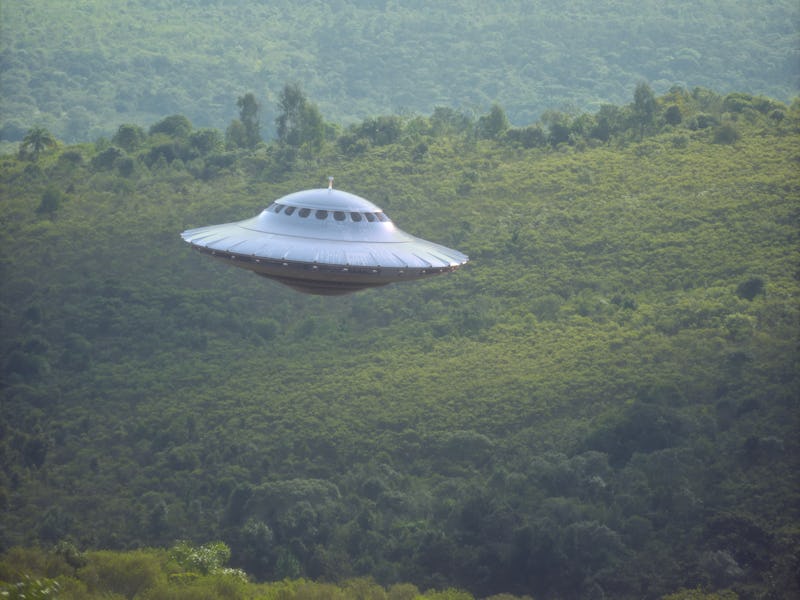 Unidentified flying object (UFO), illustration.