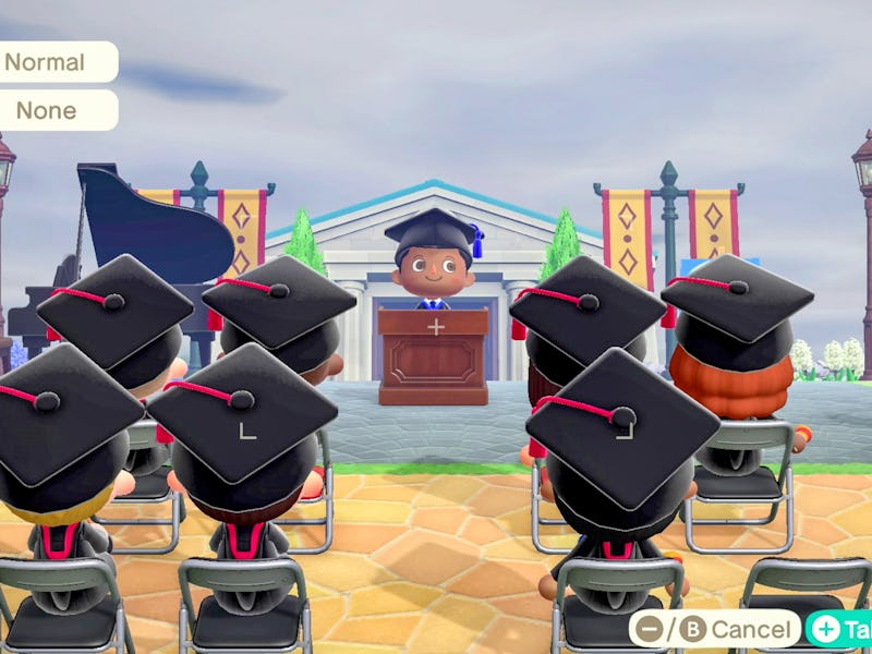 UNSPECIFIED - MAY 16: In this screengrab, Animal Crossing characters speak during Graduate Together:...