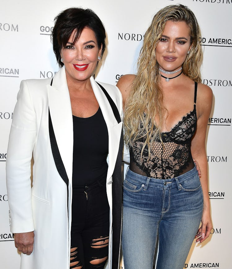 LOS ANGELES, CA - OCTOBER 18:  Kris Jenner and Khloe Kardashian attend Good American Launch Event at...
