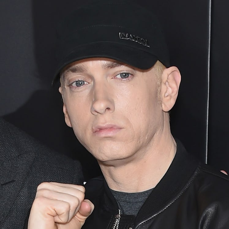 NEW YORK, NY - JULY 20:  Eminem attends the 'Southpaw' New York Premiere at AMC Loews Lincoln Square...
