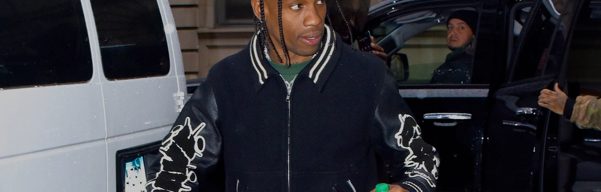 NEW YORK, NY - FEBRUARY 06:  Travis Scott seen out and about in Manhattan on  February 6, 2020 in Ne...