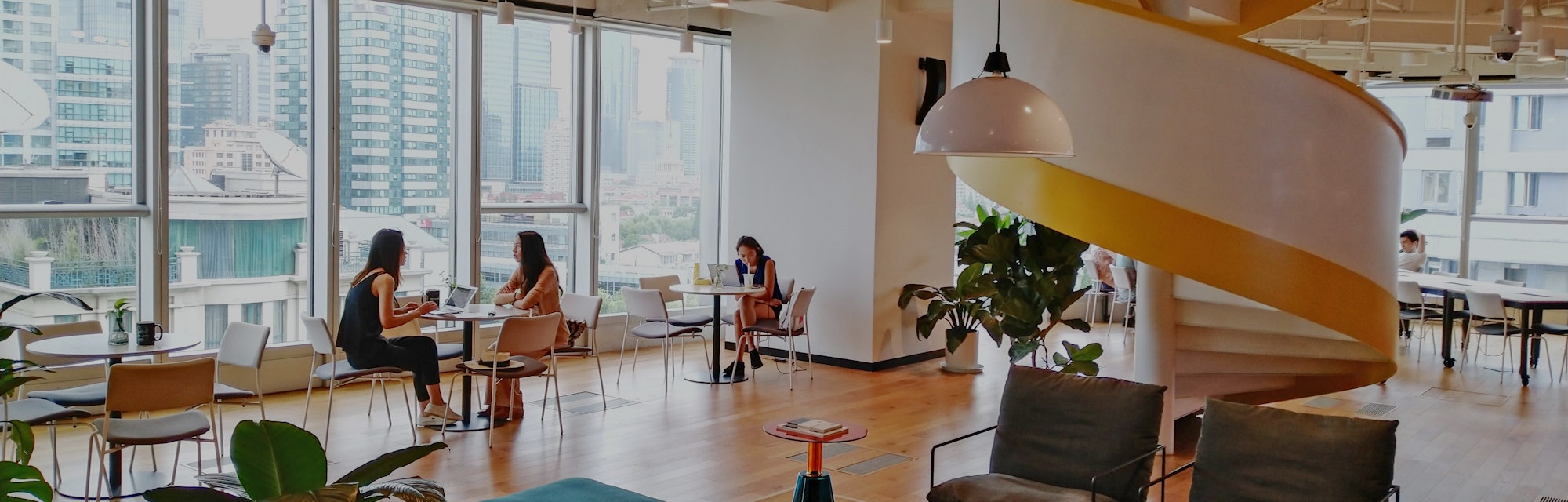 SHANGHAI, CHINA - AUGUST 13, 2019 - Employees work at a WeWork office in Shanghai, China, Aug. 13, 2...