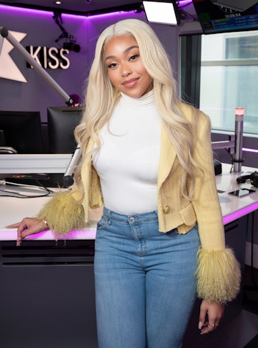 LONDON, ENGLAND - MARCH 27: Jordyn Woods at Kiss FM Studio's on March 27, 2019 in London, England. (...