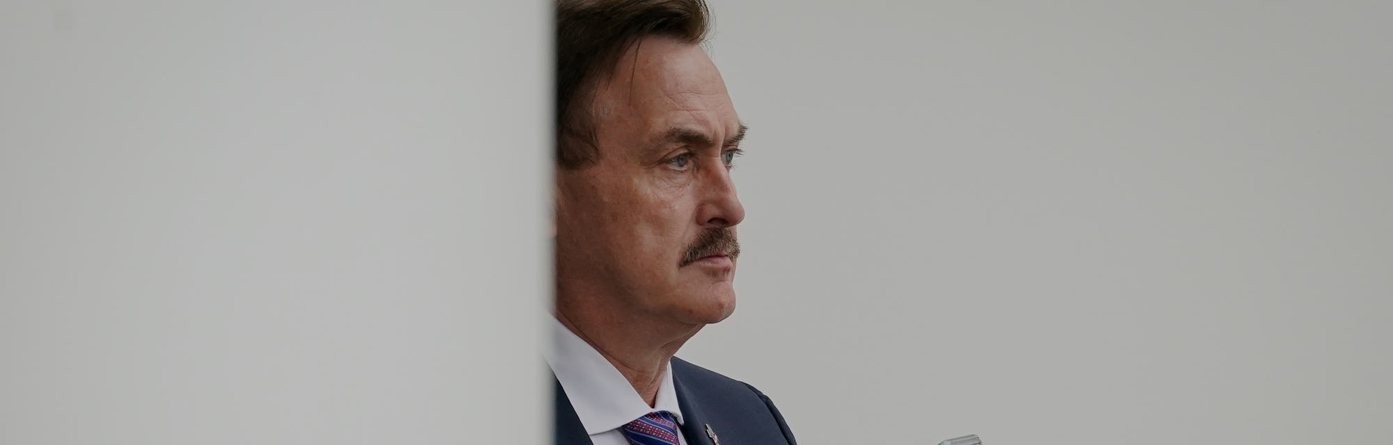 WASHINGTON, DC - JANUARY 15: MyPillow CEO Mike Lindell waits outside the West Wing of the White Hous...