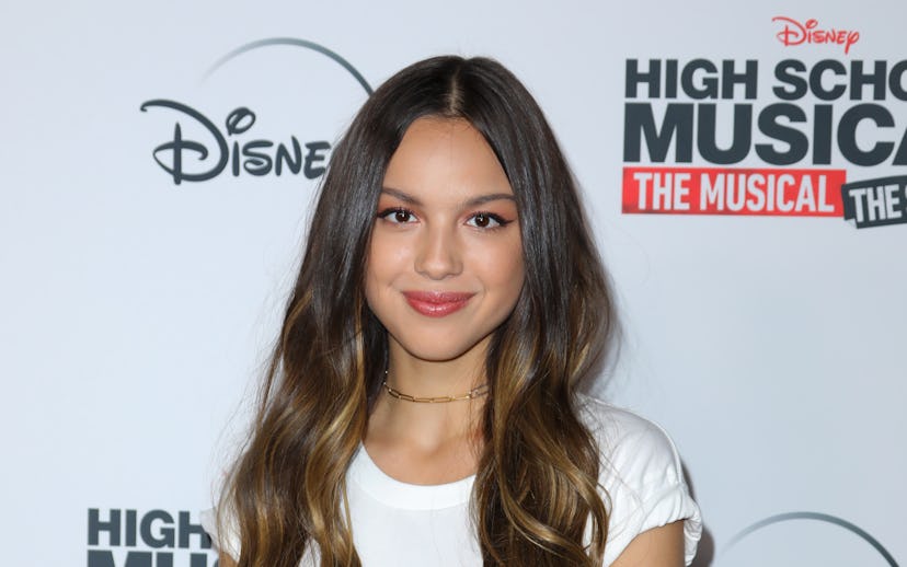 BURBANK, CALIFORNIA - NOVEMBER 01: Actress Olivia Rodrigo attends the premiere of Disney+'s 'High Sc...