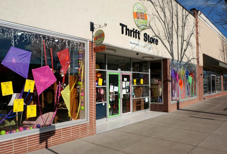 Fort Collins, Colorado, USA - April 20, 2014: The Brand Spanking Used thrift store in Fort Collins, ...