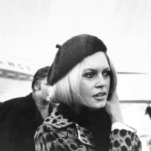 28th November 1967:  French Film Actress, pop singer, and sex-symbol Brigitte Bardot arrives at Lond...