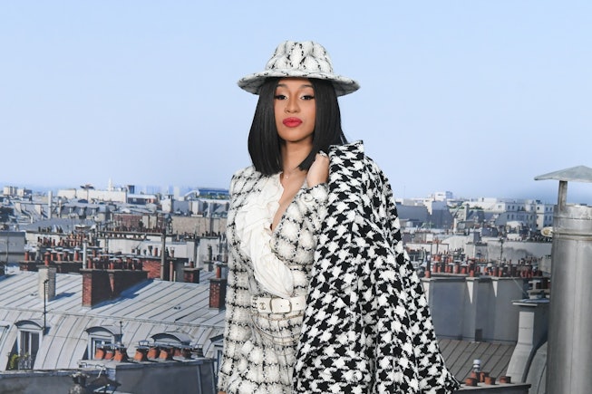 PARIS, FRANCE - OCTOBER 01: Cardi B attends the Chanel Womenswear Spring/Summer 2020 show as part of...