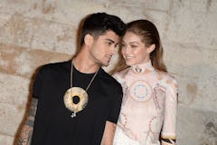 PARIS, FRANCE - OCTOBER 02:  Zayn Malik and Gigi Hadid attend  the  Givenchy show as part of the Par...