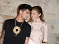 PARIS, FRANCE - OCTOBER 02:  Zayn Malik and Gigi Hadid attend  the  Givenchy show as part of the Par...