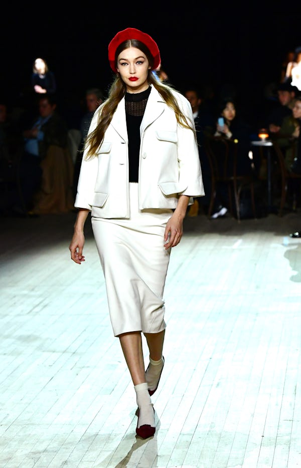 NEW YORK, NEW YORK - FEBRUARY 12: Gigi Hadid walks the runway at the Marc Jacobs Fall 2020 runway sh...
