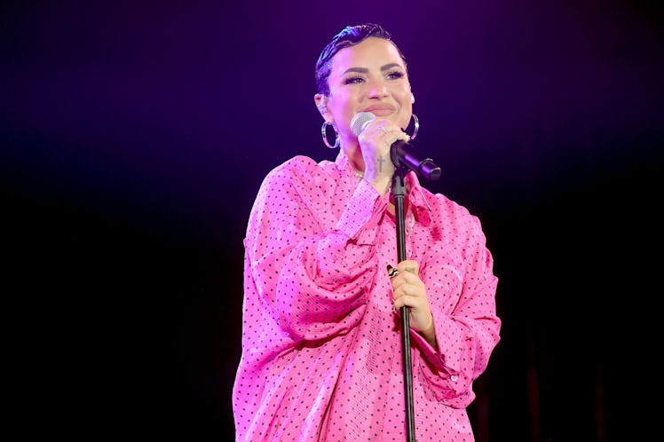 BEVERLY HILLS, CALIFORNIA - MARCH 22: Demi Lovato performs onstage during the OBB Premiere Event for...