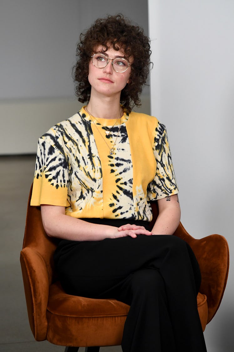 NEW YORK, NEW YORK - FEBRUARY 15: Ella Emhoff speak at NYFW The Talks during New York Fashion Week: ...