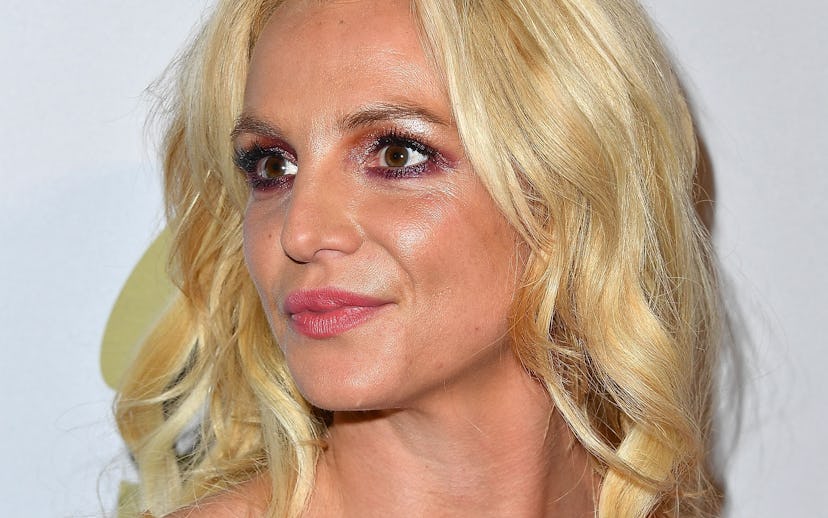 LOS ANGELES, CA - FEBRUARY 11:  Britney Spears arrives at the Pre-GRAMMY Gala and Salute to Industry...