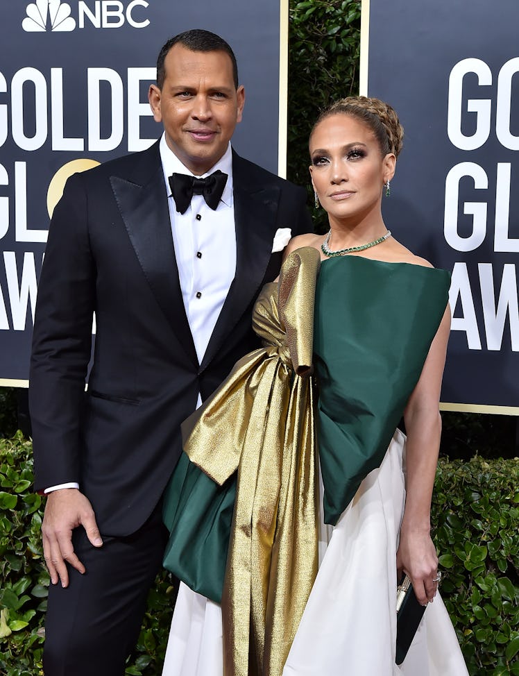 BEVERLY HILLS, CALIFORNIA - JANUARY 05: Alex Rodriguez and Jennifer Lopez attend the 77th Annual Gol...