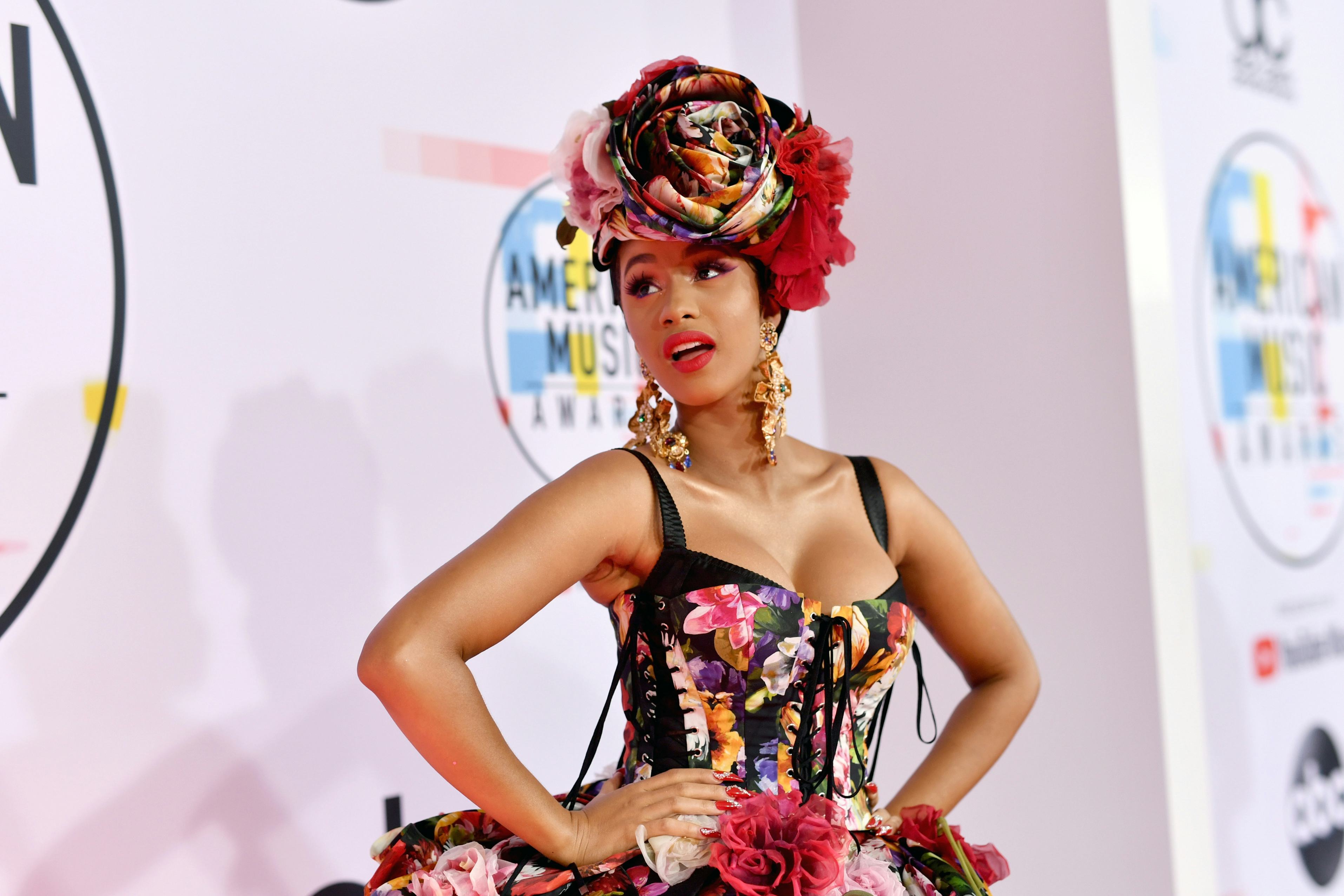 LOS ANGELES, CA - OCTOBER 09: Cardi B attends the 2018 American Music Awards at Microsoft Theater on...