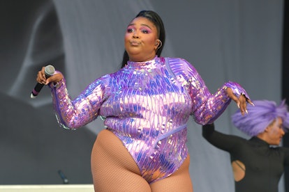 GLASTONBURY, ENGLAND - JUNE 29:  Lizzo performs on the West Holts stage during day four of Glastonbu...