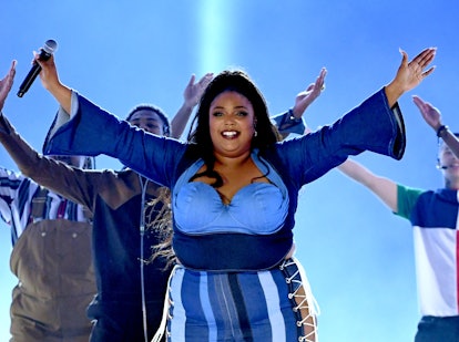 SANTA MONICA, CALIFORNIA - JUNE 15: Lizzo performs onstage during the 2019 MTV Movie and TV Awards a...