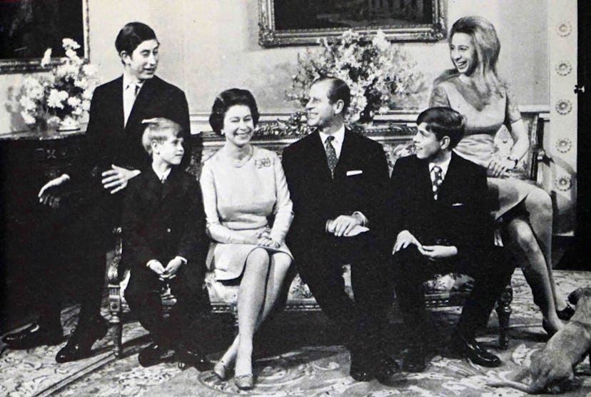 The royal family poses for a photo, 1970.